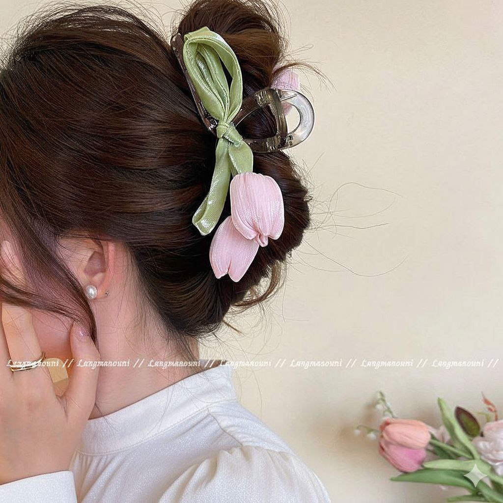 قفاش وردتين بفيونكة أورجانزا