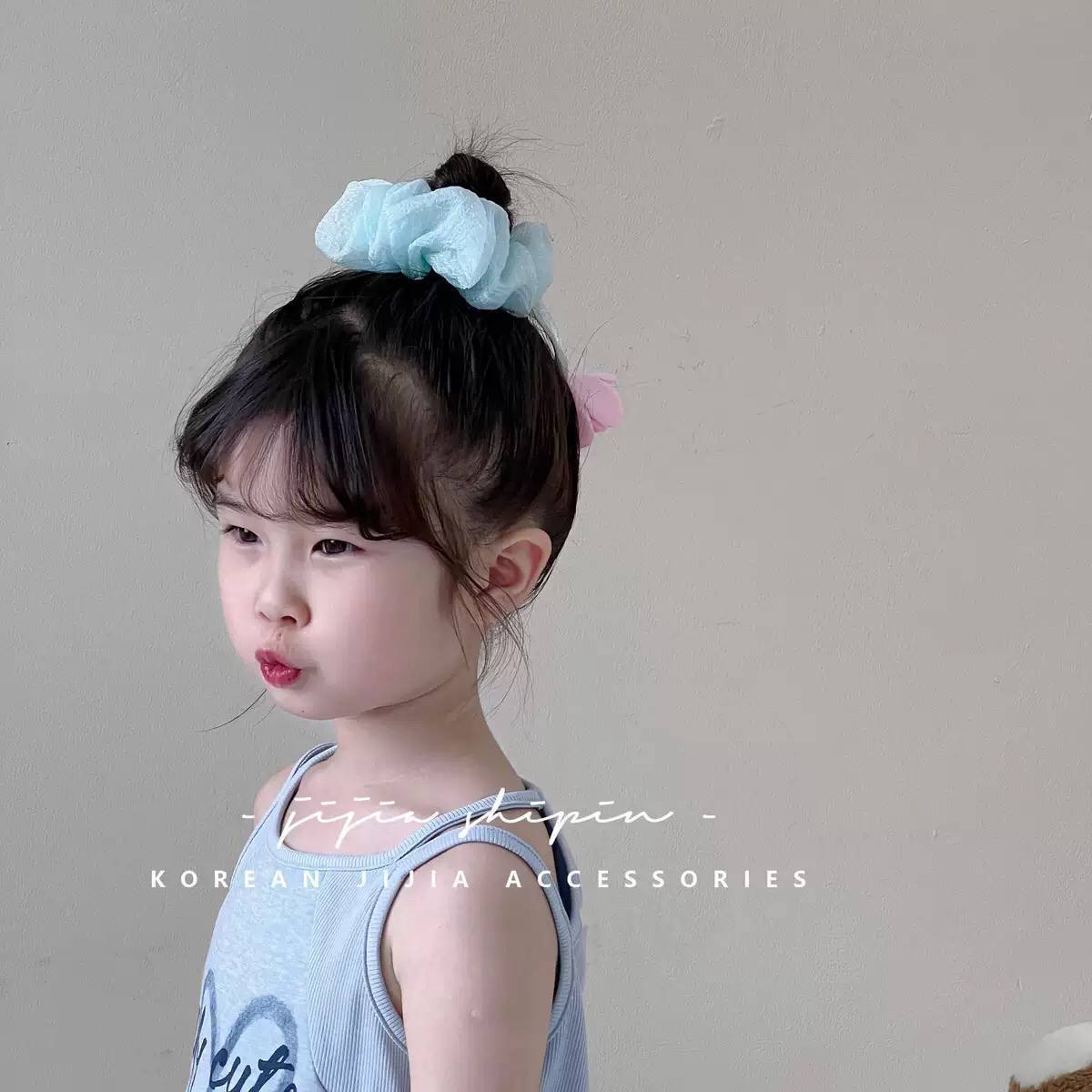 أستك شيفون وردتين شريطة