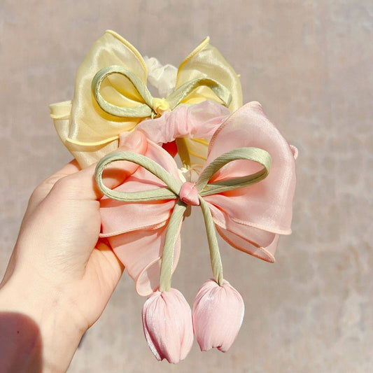 أستك فيونكة وردتين شريطة