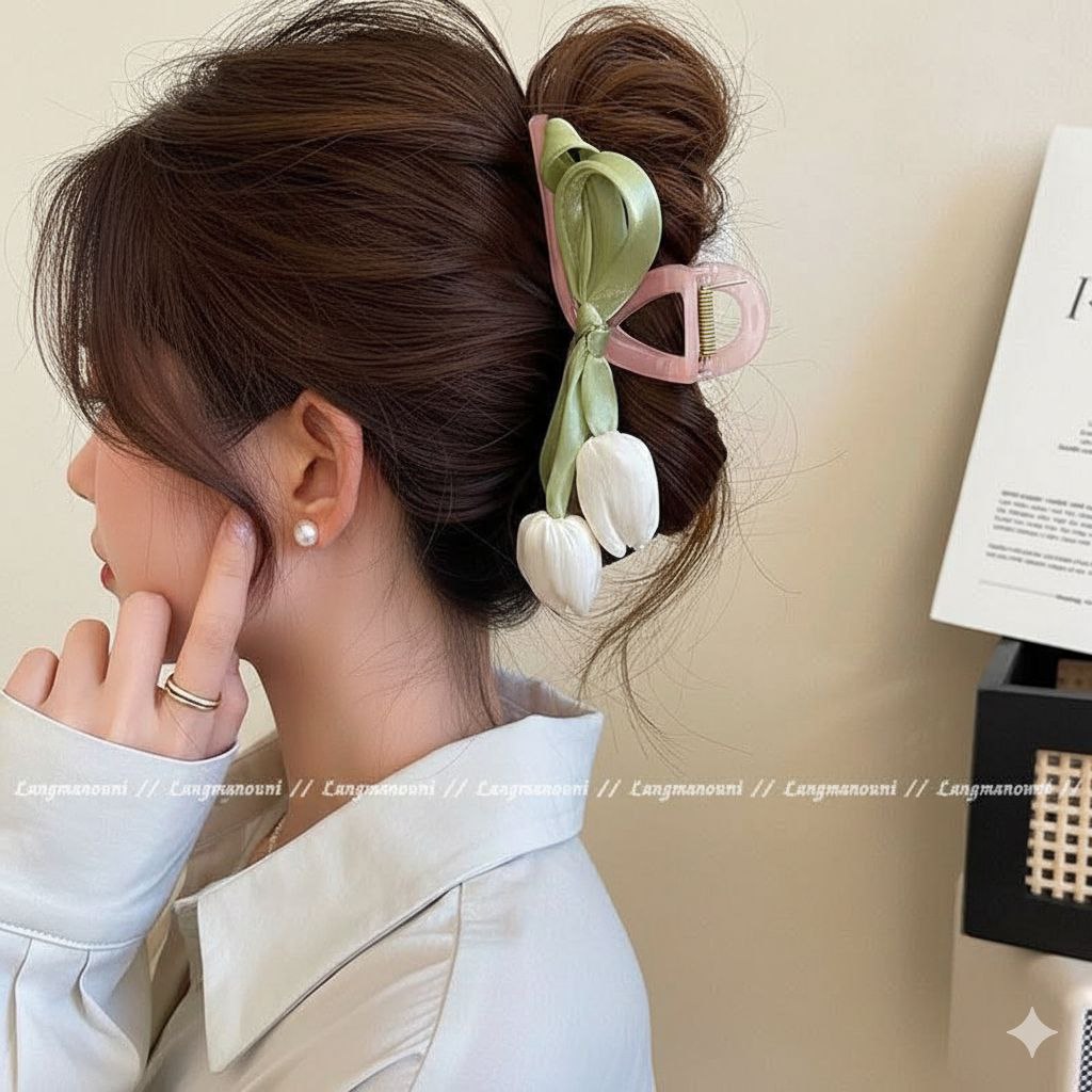 قفاش وردتين بفيونكة أورجانزا