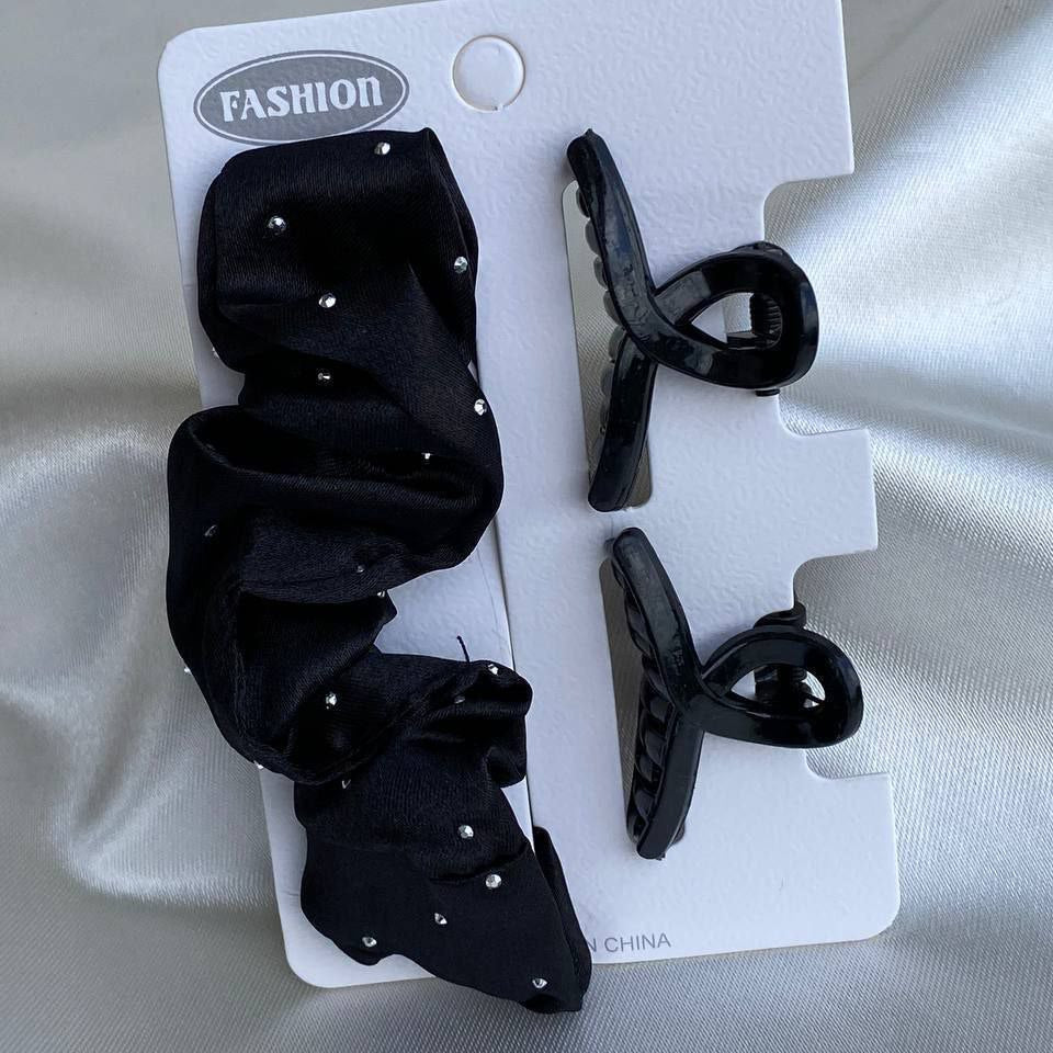 كارت اتنين مشبك خصلة + استك ستان