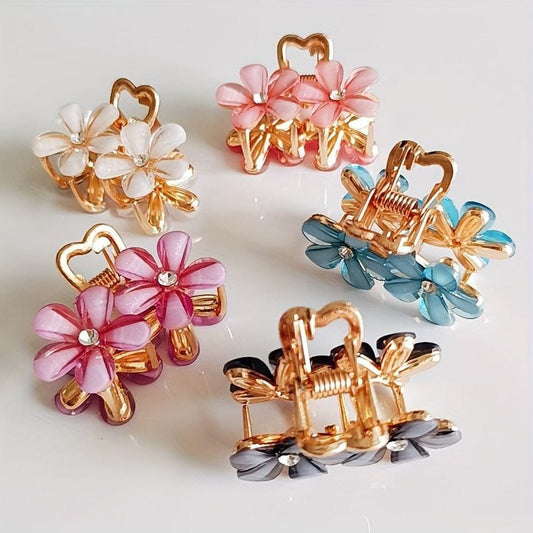 مشبك خصلة الياسمين وردتين ألوان