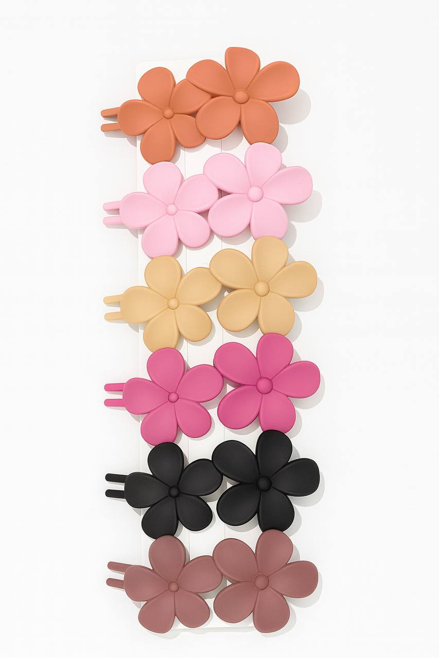 مشبك أكريلك وردتين