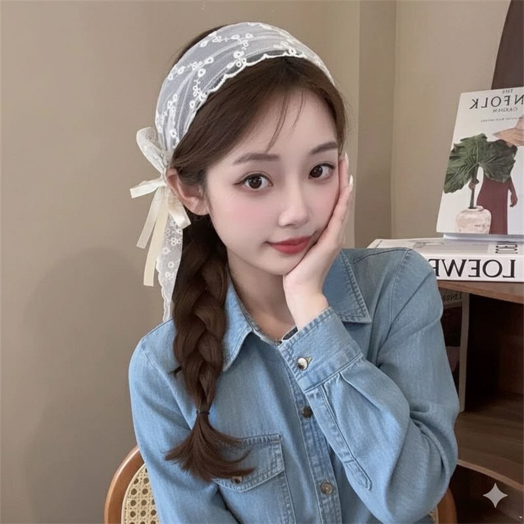 طوق دانتيل فيونكة