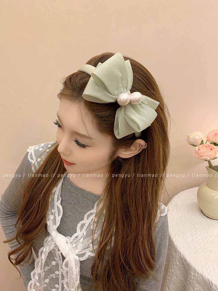 طوق فيونكة شيفون لولي