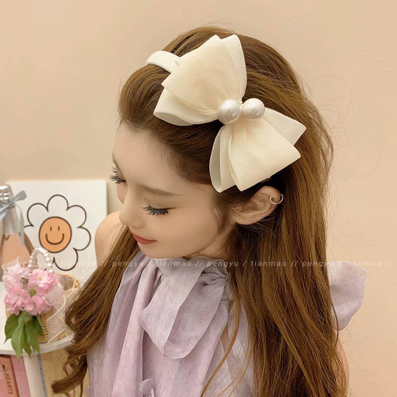 طوق فيونكة شيفون لولي